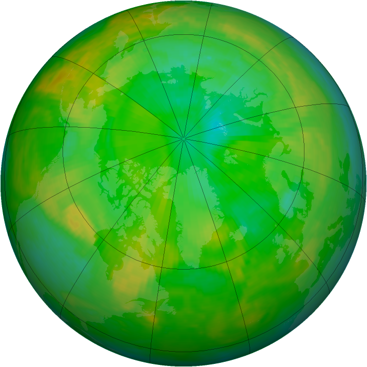 Arctic ozone map for 23 July 1982